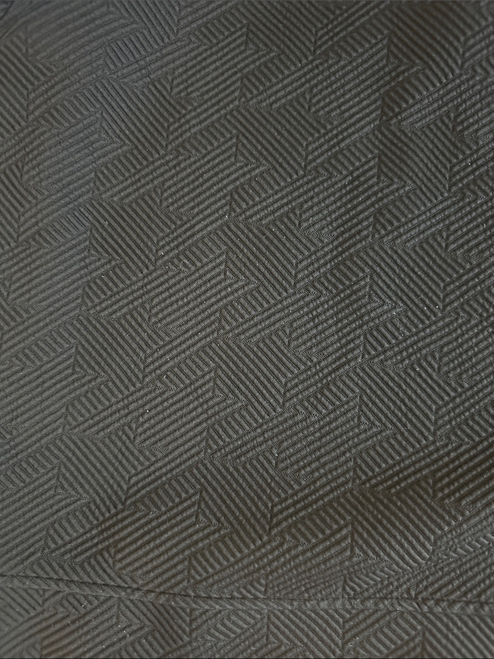 Black Textured Short Sleeve Polo with Zip - Picture 3 of 4